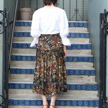 EU VINTAGE SUPERIOR FRUIT PATTERNED DESIGN SKIRT/ヨーロッパ古着フルーツ柄デザインスカート_画像3