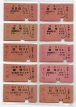 １００　戦前・硬券切符・室蘭本線　１０種・１０枚_画像1