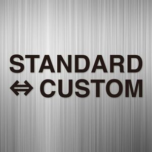 送料無料◆STANDARD⇔CUSTOM スタンダード⇔カスタム カッティングステッカー◆ブラック｜15cm｜超防水 UVカット 屋外使用可【C111】