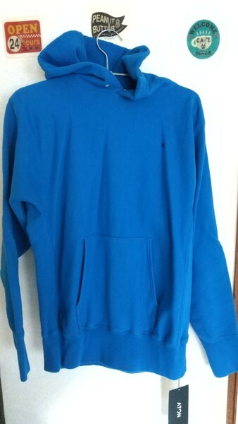 ATON エイトン garment dye urake hoodie ブルー 02 新品未使用 フーディ パーカー