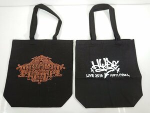 L'Arc～en～Ciel ラルクアンシエル HYDE LIVE 2019 ANTI FINAL トートバッグ VAMPS ハロウィンパーティー 鞄 グッズ 2点セット ユーズド