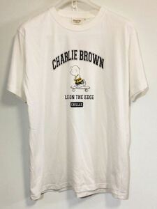 SNOOPY PEANUTS 半袖 Tシャツ カットソー LLサイズ 白 チャーリー・ブラウン 新品タグ付き