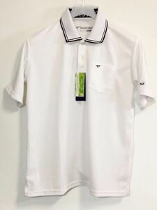 TOURSTAGE GOLF ツアーステージ ゴルフ 軽量 吸水速乾 半袖 カットソー ポロシャツ Mサイズ 白 新品タグ付き