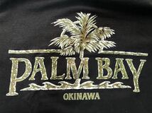 MADE IN U.S.A.アメリカ製90's JERZEES 黒TシャツPALM BAY OKINAWAプリント_画像4