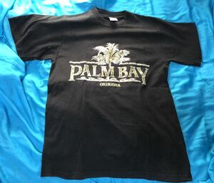 MADE IN U.S.A.アメリカ製90's JERZEES 黒TシャツPALM BAY OKINAWAプリント