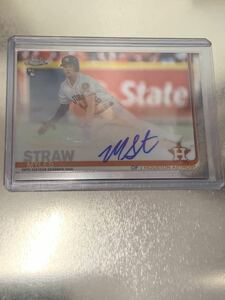 2019 topps chrome myles straw auto