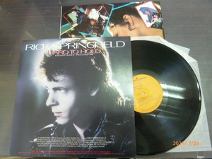 ◆日 C 0729- 724-LP Rick Springfield Hard To Hold RPL8233 RCA プロモ /00260-定形外