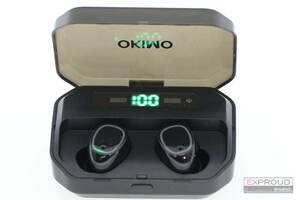 良品★R03 OKIMO Bluetooth TWS-P10S イヤホン LEDディスプレイ ワイヤレスイヤホン Hi-Fi 高音質 超大容量充電ケース付 動作確認済み