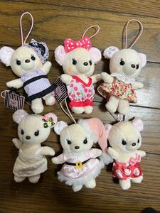 ガーリーベア　Girly Bear マスコット　ぬいぐるみ　6点セット ぬいぐるみ