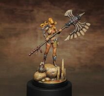 【新品】41mm KINGDOM DEATH キングダム・デス Pinup Weaponsmit 女性戦士 未塗装 レジン製 組み立て キット フィギュア プラモデル H145_画像4