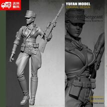 【新品】1/35 WW2 ナチス ドイツ軍 セクシー 女性狙撃兵士 スナイパー 未塗装 レジン製 組み立て キット フィギュア ガレージキット H028_画像1