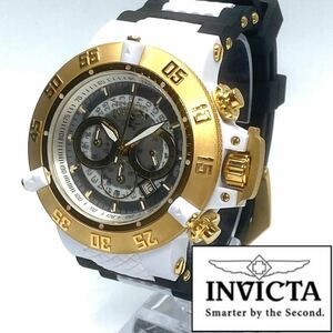 【定価14万円!】★激レア! インビクタ invicta メンズ クロノグラフ クォーツ ラバー ホワイト 腕時計 即納 高級品 サブアクア カジュアル