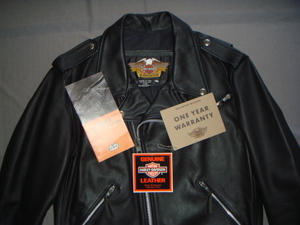 未使用 タグ付き ハーレー ダビッドソン レザー ウェア HARLEY DAVIDSON GENUINE LEATHER ダブル ライダース ジャケット MADE IN USA