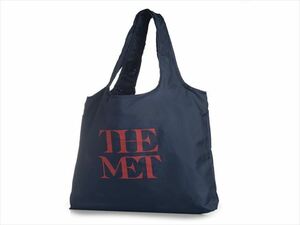 ★新品未使用★メトロポリタン美術館　コンパクト　エコバッグ（ニューヨーク）紺（文字赤）　N46