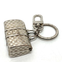 LOUIS VUITTON ルイヴィトン M00023 ダミエ ザ キーポル チャーム キーホルダー チャーム メタル シルバー ユニセックス【中古】_画像5