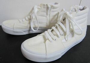 VANS バンズ　SK8-HI THICK スケートハイ シック　（V38 THICK CVS）　ホワイト 白白　　24.5cm　US6H　　S2202C