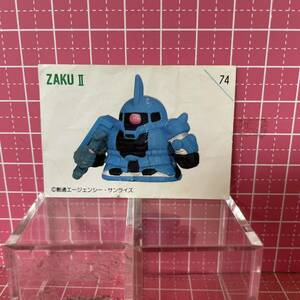 ガン消し SDガンダム シール カード　74 ロバート・ギリアム専用ザクⅡ MS-06R-2