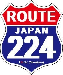 国道 標識(USタイプ) ステッカー 224号線