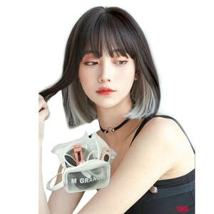  Short Bob wig inner color gray Karl full wig wig lady's stylish usually using human work scalp heat-resisting net type 