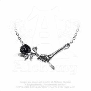 新品 アルケミーゴシック Love never dies 愛は不滅 スケルトンハンド ローズ 薔薇 ペンダント ネックレス スカル 髑髏 ドクロ