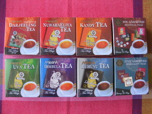 MlesnA* セイロンティ 8箱 スリランカ産 ムレスナ紅茶 ヌワラエリヤ、ウヴァ、キャンディ、ディンブラ、ダージリン、ルフナ...