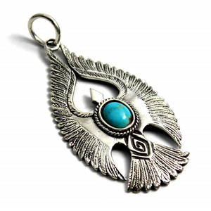 neitib American Eagle hawk turquoise pendant pendant top necklace men's lady's silver 925