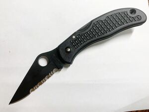 スパイダルコ Spyderco フォールディングナイフ ザイテル チタンコーティング 半波 即決 送料込み