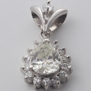 ☆Very Light Yellow ダイア0.59ct+0.22ctのPt900製40.4cmネックレス/IP-6214の画像4