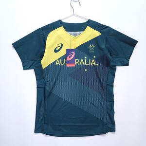 【送料無料】【未使用】ASICS(アシックス)/TOKYO2020/東京オリンピック/女子ソフトボール オーストラリア代表/ゲームシャツ/ユニフォーム/M