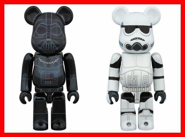 ★送料込み MEDICOM TOY STAR WARS DARTH VADER & STORMTROOPER BE@RBRICK 100% CHROME Ver. SET 未開封新品 ベアブリック スターウォーズ