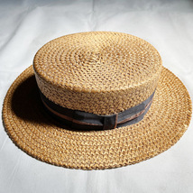 超ワイド! 40's STETSON 57CM SELECT BOATER セレクト ボーター ステットソン HAT ハット USA 麦藁 PANAMA パナマ STRAW ストロー VINTAGE_画像3