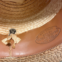 超ワイド! 40's STETSON 57CM SELECT BOATER セレクト ボーター ステットソン HAT ハット USA 麦藁 PANAMA パナマ STRAW ストロー VINTAGE_画像10