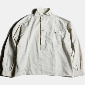 超希少! 10's 20's フレンチ ボージョン コットン リネン スモック FRENCH BOURGERON COTTON LINEN SMOCK HBT ヘリンボーン フランス ARMY