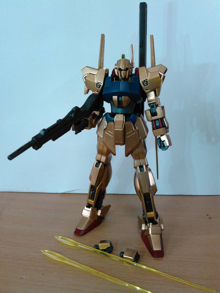 HGUC 1/144 Hyakushiki REVIVE Gold Coating Color Paint Finished Product Zeta Gundam Quattro Char Figure Junk Gunpla Z HG, character, gundam, Finished product