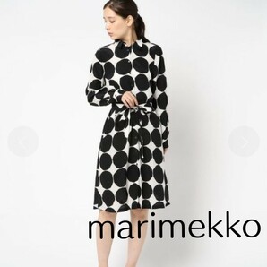 新品 未使用 マリメッコ marimekko コットン 長袖 シャツワンピース “PIENET KIVET MAILILL”