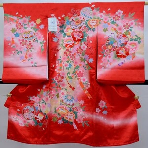 Art hand Auction お宮参り 産着 着物 女児 女の子 正絹 のしめ 祝着 高級 本格手描き 新品 (株)安田屋 NO19623, ベビー服, フォーマル, 和服, 祝着