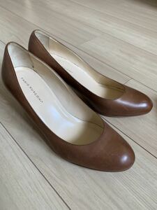  fabio rusko-ni pumps 38 Camel Brown tea 24.5 25 FABIO RUSCONI 7cm heel shoes *