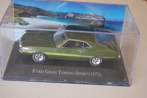 K ミニカー　Ford Grant Torino Sport　1972　ダークグリーン　ディアゴスティーニ