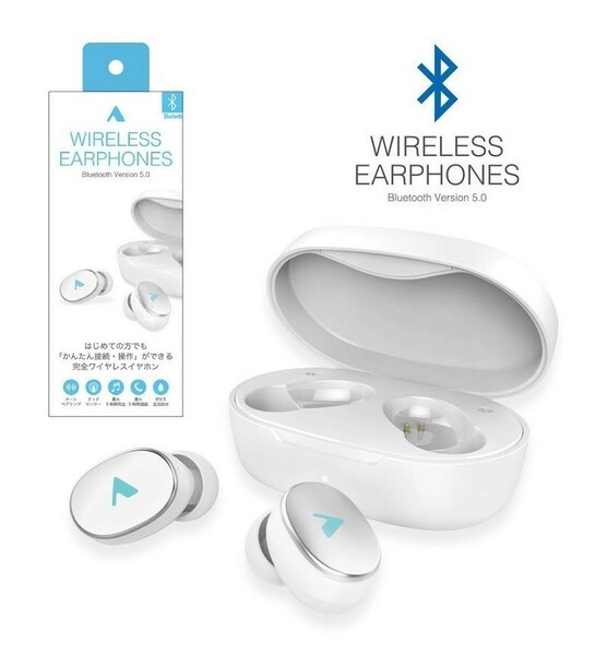 新品 ALPEX BTW-A3900 Bluetooth ワイヤレス イヤホン 白