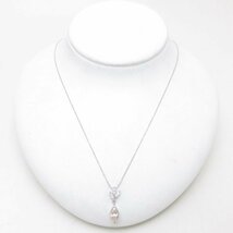 ダイヤモンドネックレス K18WG ダイヤモンド1.193ct/0.07ct 18金ホワイトゴールド レディース ジュエリー /73507 【中古】【FJ】_画像2