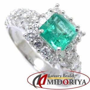 リング Pt900 エメラルド0.81ct ダイヤモンド1.42ct 10号 プラチナ 指輪 レディース ジュエリー /64566 【中古】【FJ】