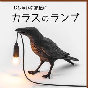カラス ランプ 照明 おしゃれ LED オブジェ 間接照明 匿名配送 毎日発送