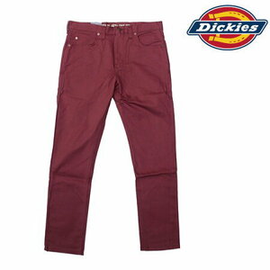 【1円～】 Dickies WP810 OX（オックスブラッド） ディッキーズ 5ポケット スキニーワークパンツ 26 x 32