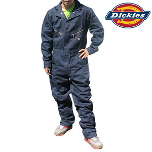 ■大きめ穴あり■ ディッキーズ 長袖 つなぎ Dickies 4870 【ダークネイビー】【S】少量ながら緊急入荷！■格安出品！■