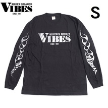 VIBES　サイズ:S　バイブス　長袖Ｔシャツ（シルバーロゴ）_画像1