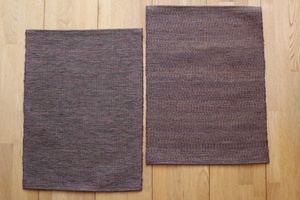 裂き織 裂織 ランチョンマット テーブル 敷き物 ブラウン系 43×32cm 2枚セット ハンドメイド
