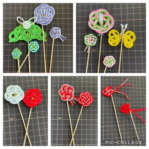 ハンドメイド*多肉植物など寄せ植え用 水引ピック オーダー承ります。