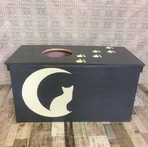 《受注生産C03》りんご箱 蓋付き キャットハウス 猫ハウス 寝床 保護猫 ハンドメイド 防寒小屋 おり かご ケージ ゲージ 猫カフェ 外猫