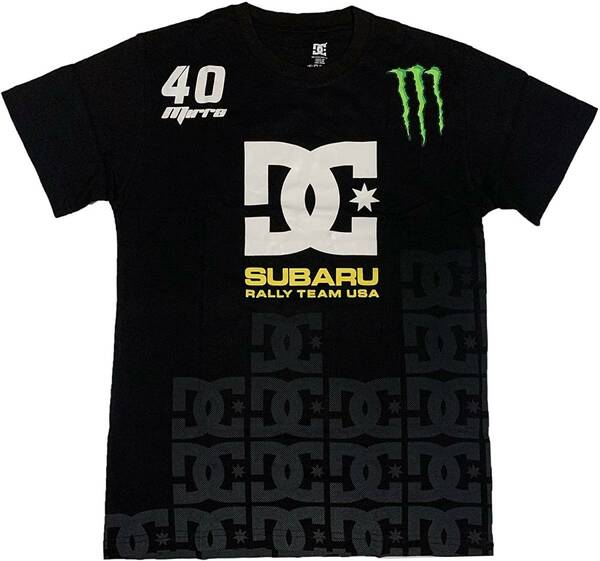 DC SHOE Dave Mirra 40 S.R.T.USA Team モンスターエナジー MONSTER ENERGY SUBARUスポンサードTシャツ(ブラック) (S)[並行輸入品]