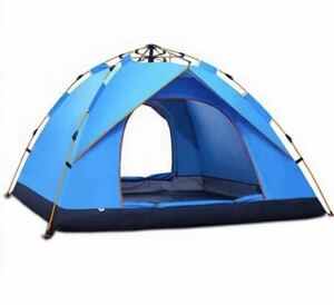 テントワンタッチテント3〜4人用キャンプテント1層式の簡単設置UVカット加工防風・防水折りたたみ超軽量